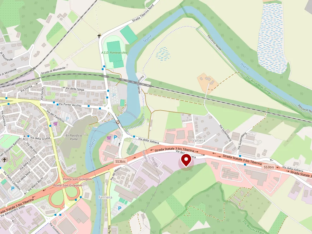 Mappa di Collestrada con la posizione dello showroom Arredamenti Regnicoli, in Via della Valtiera 75